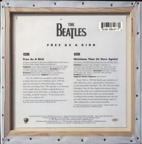 The Beatles Free As A Bird US 7